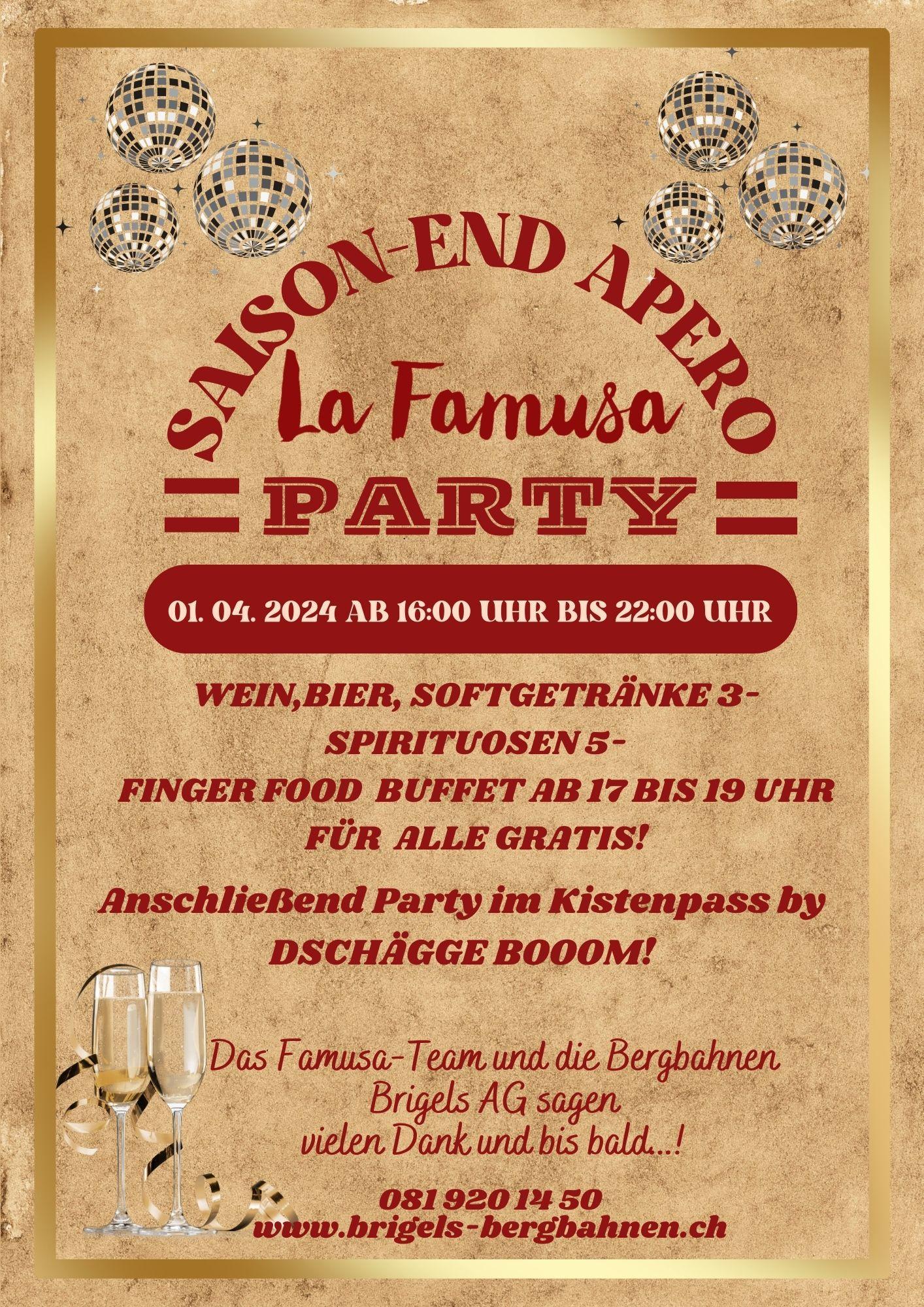 Saison End - Austrinke Restaurant La Famusa 